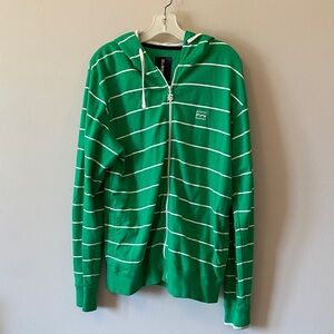 Bilabong Green Striped Hoodie Sweater